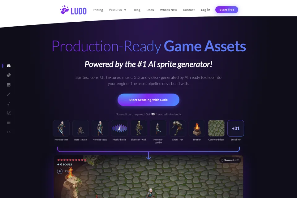 Aperçu de la landing page