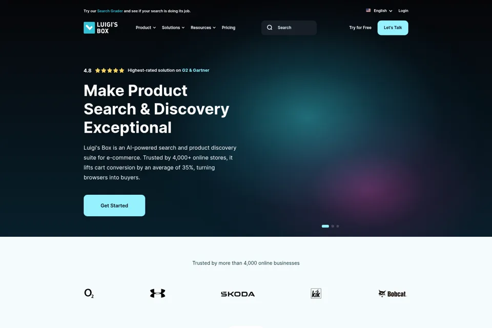 Aperçu de la landing page