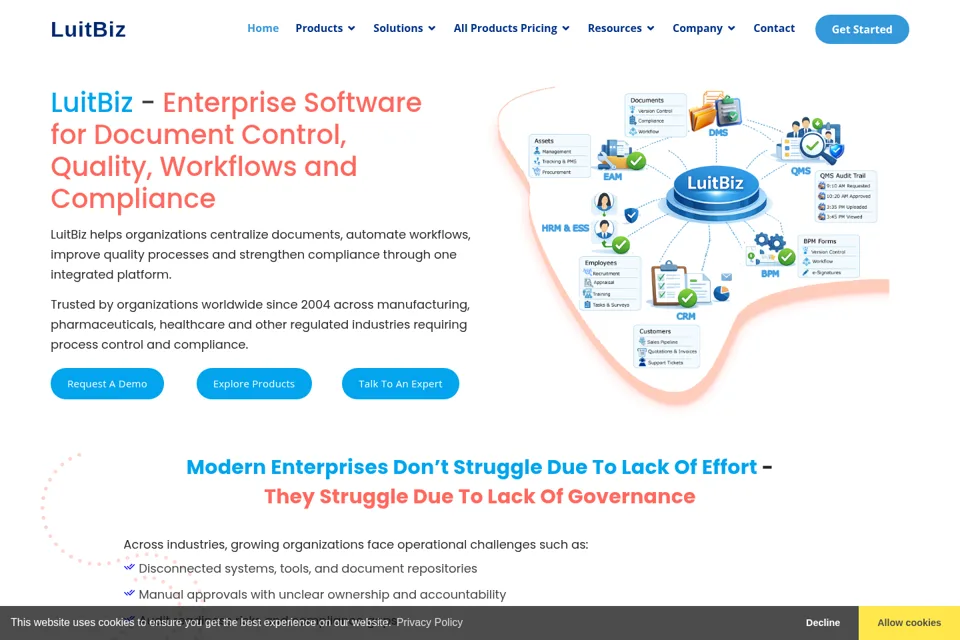 Aperçu de la landing page