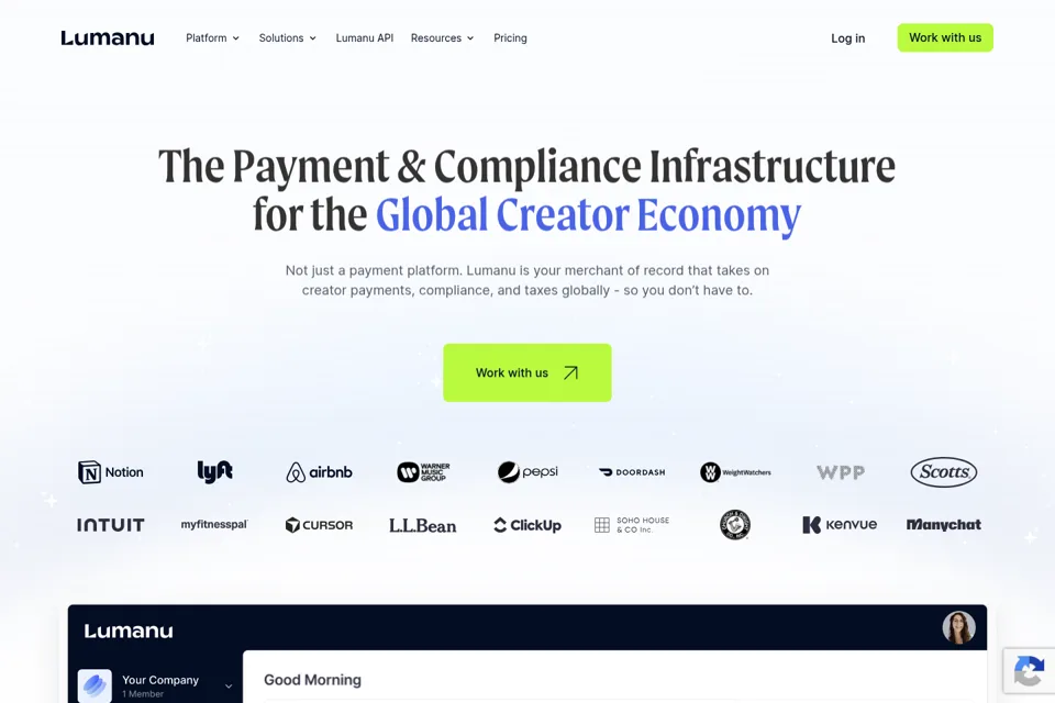 Aperçu de la landing page