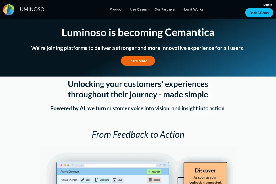 Aperçu de la landing page