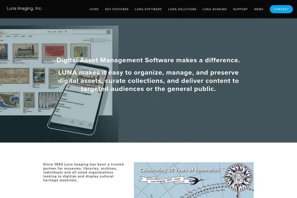 Aperçu de la landing page