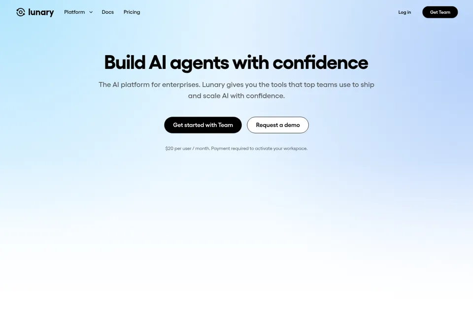 Aperçu de la landing page