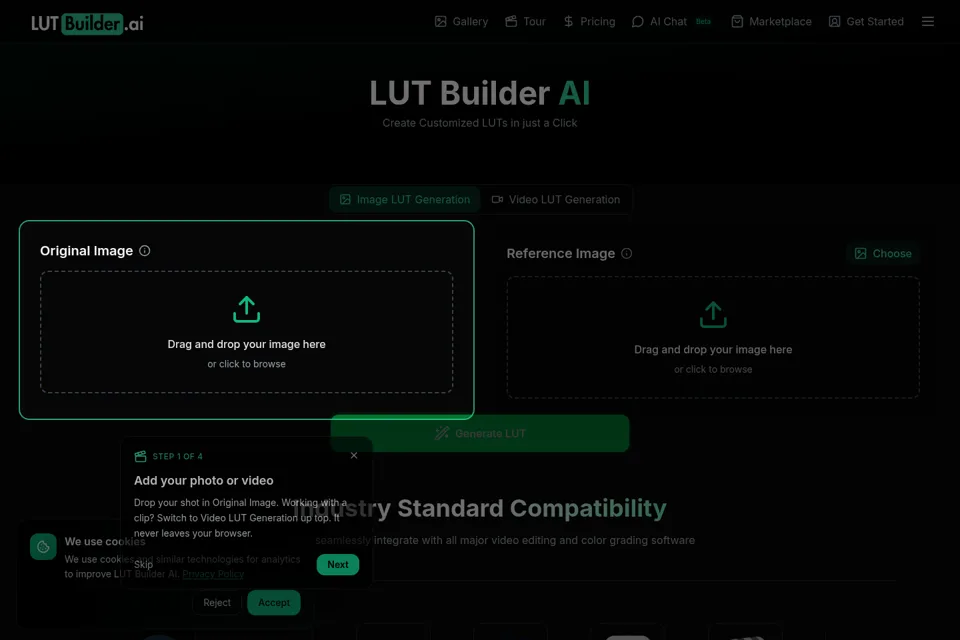 Aperçu de la landing page