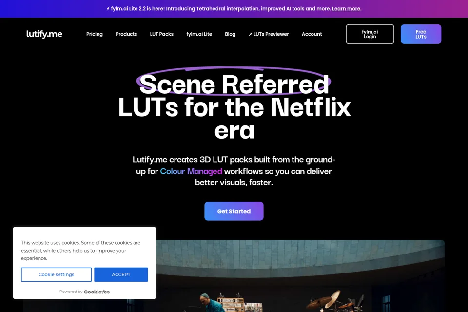 Aperçu de la landing page