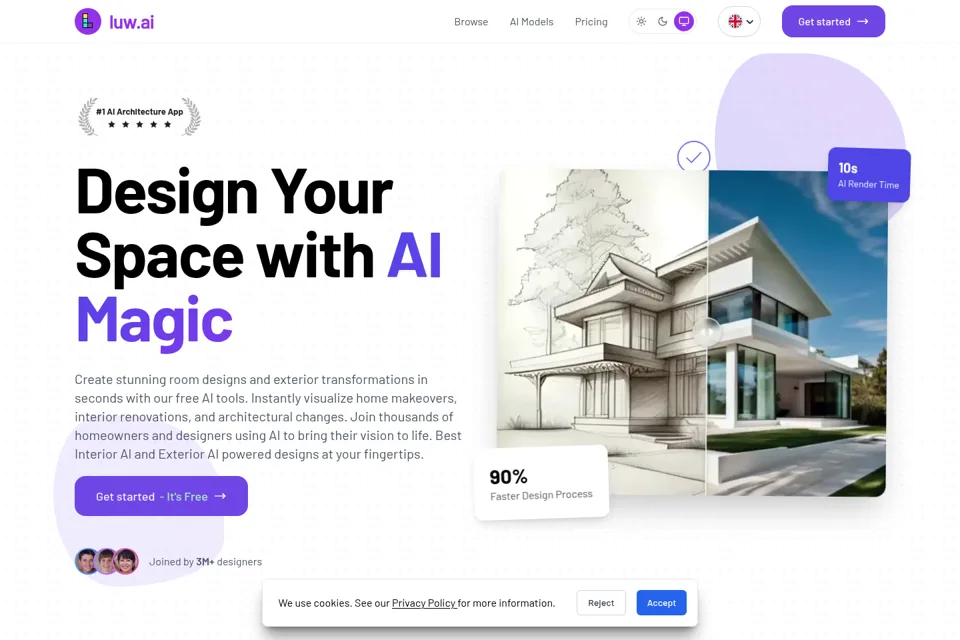 Aperçu de la landing page