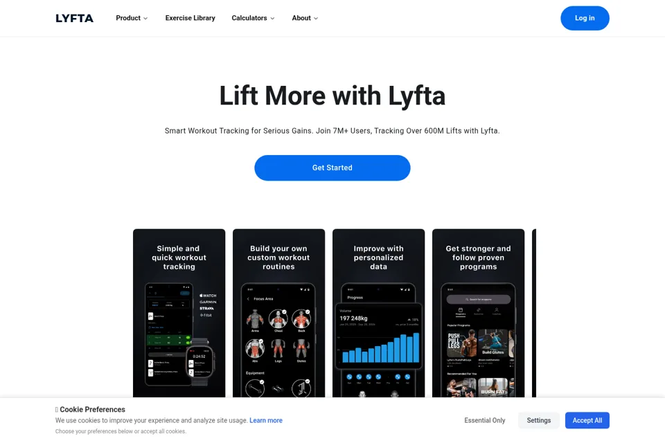Aperçu de la landing page