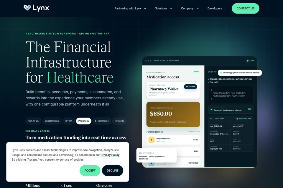 Aperçu de la landing page