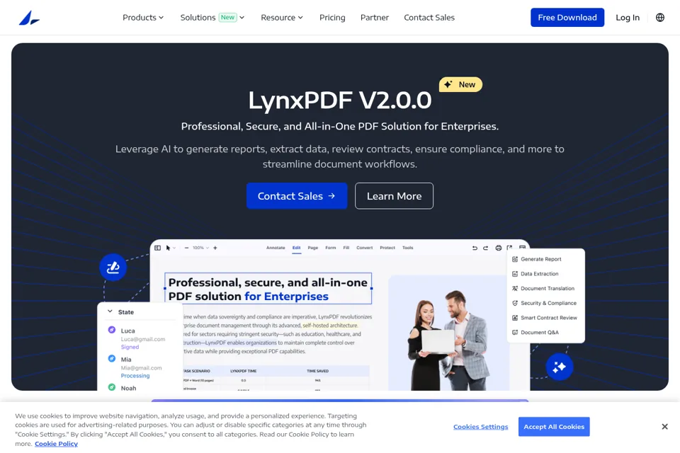 Landing page preview