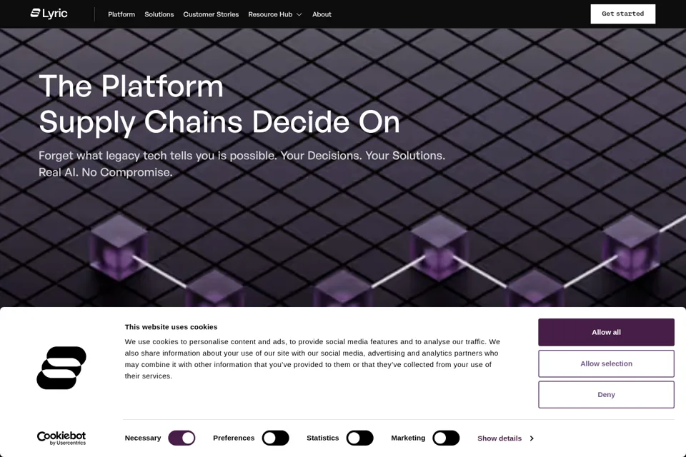 Aperçu de la landing page