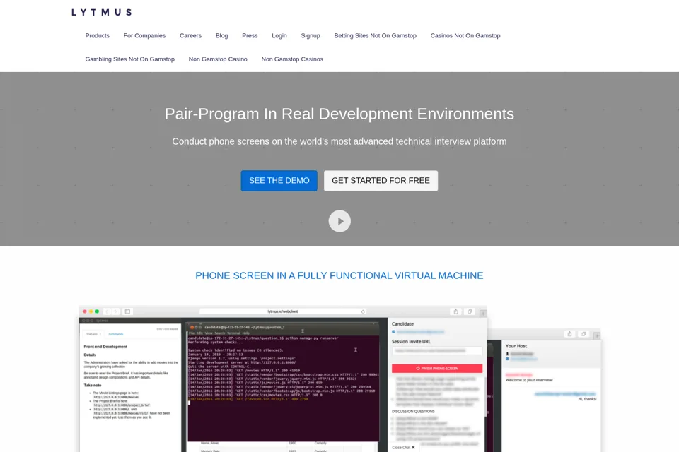 Landing page preview