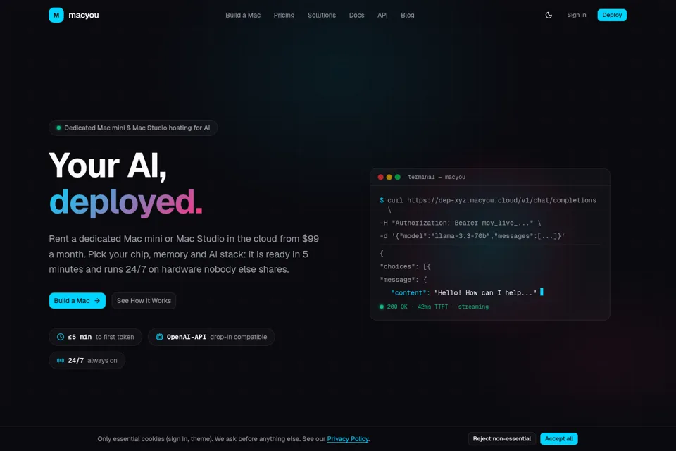 Landing page preview