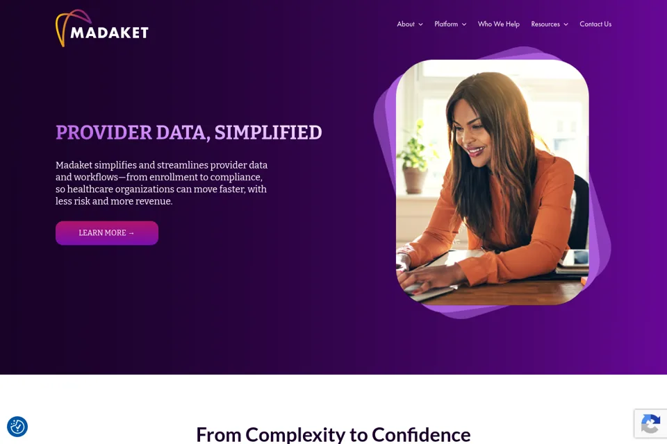Aperçu de la landing page
