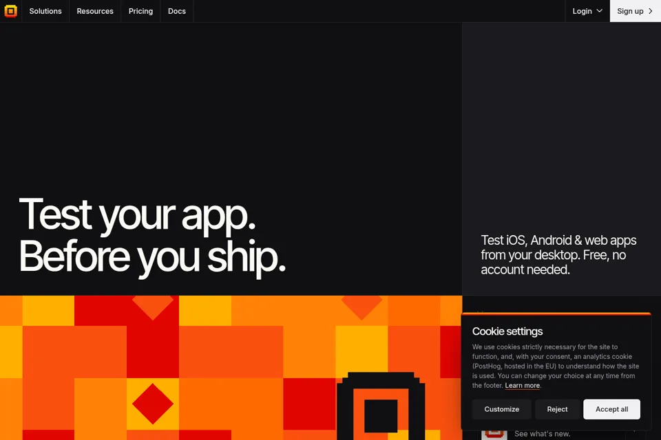 Landing page preview