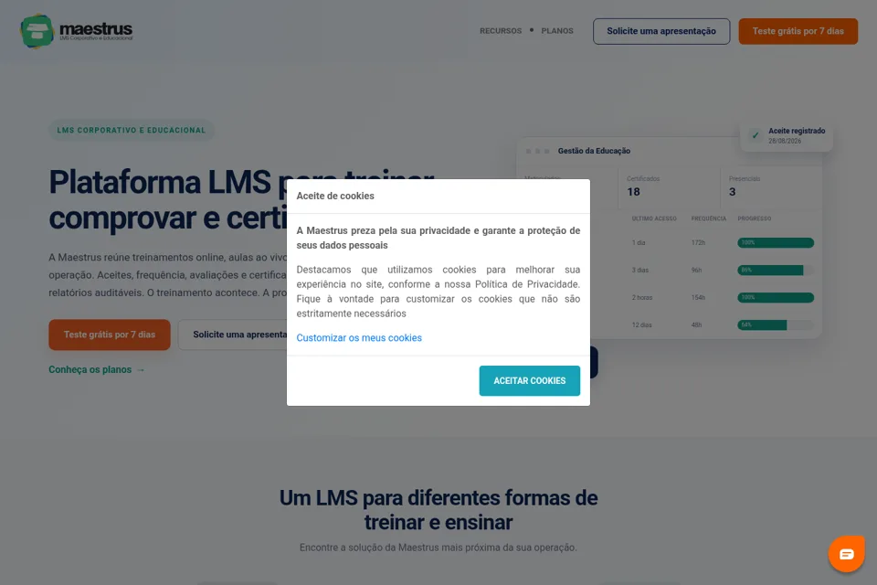 Landing page preview