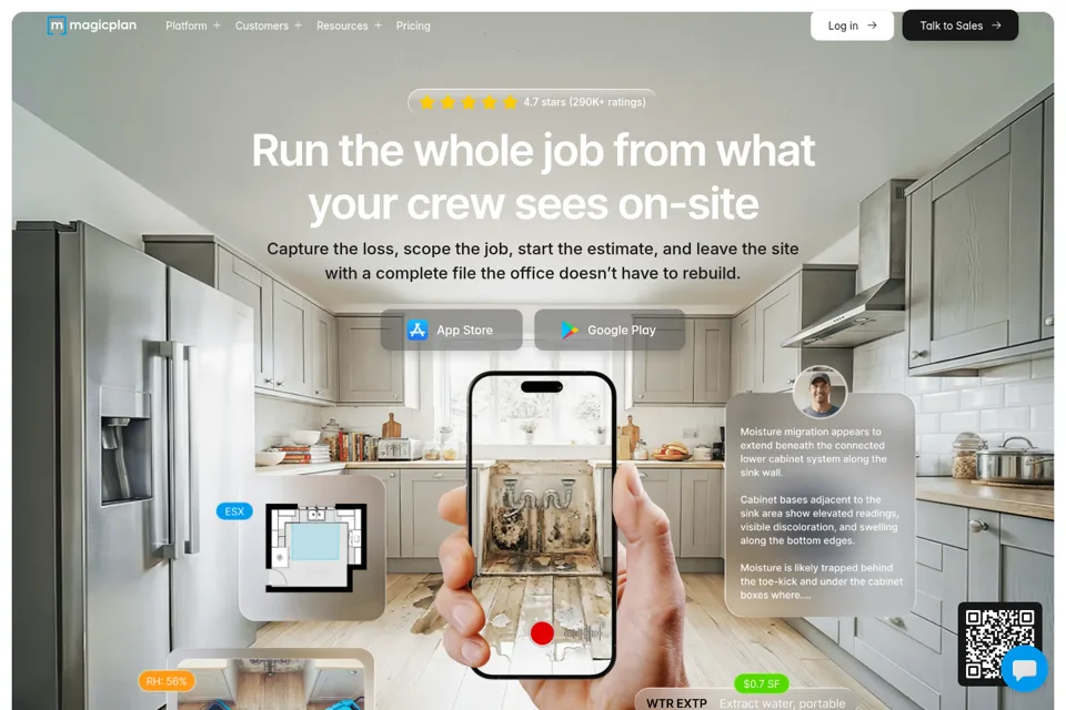 Aperçu de la landing page