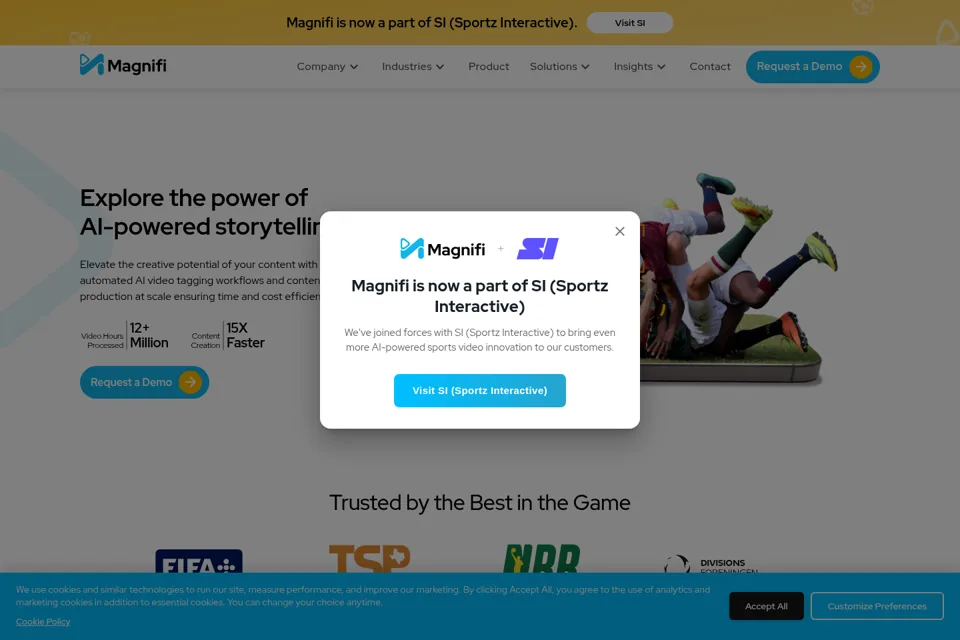 Aperçu de la landing page