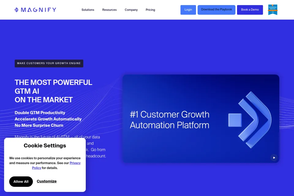 Aperçu de la landing page