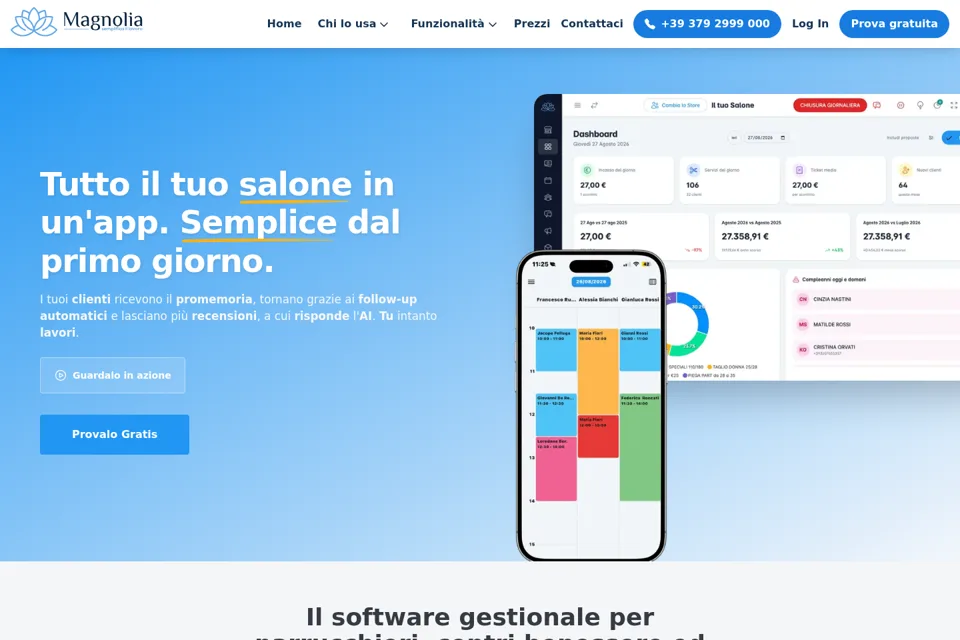 Aperçu de la landing page