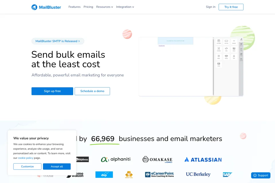 Landing page preview