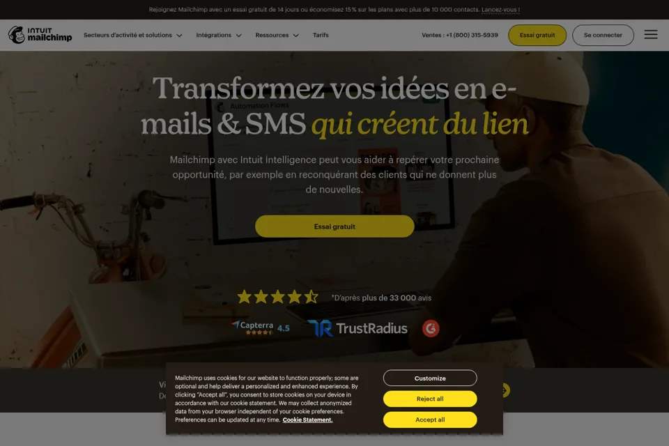 Landing page preview