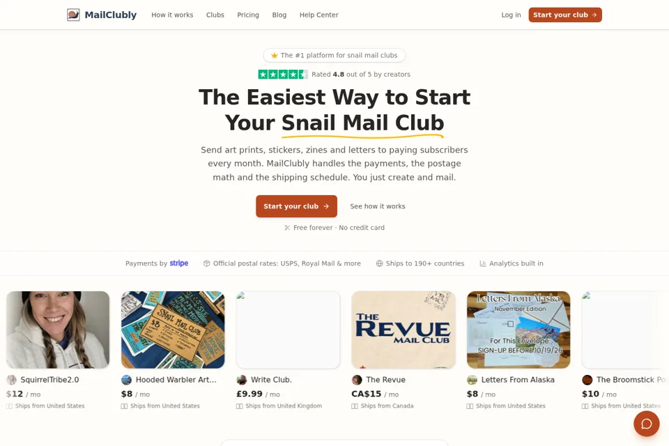 Aperçu de la landing page