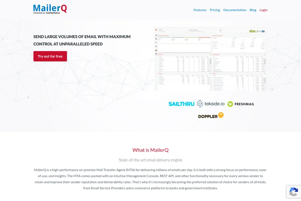 Aperçu de la landing page