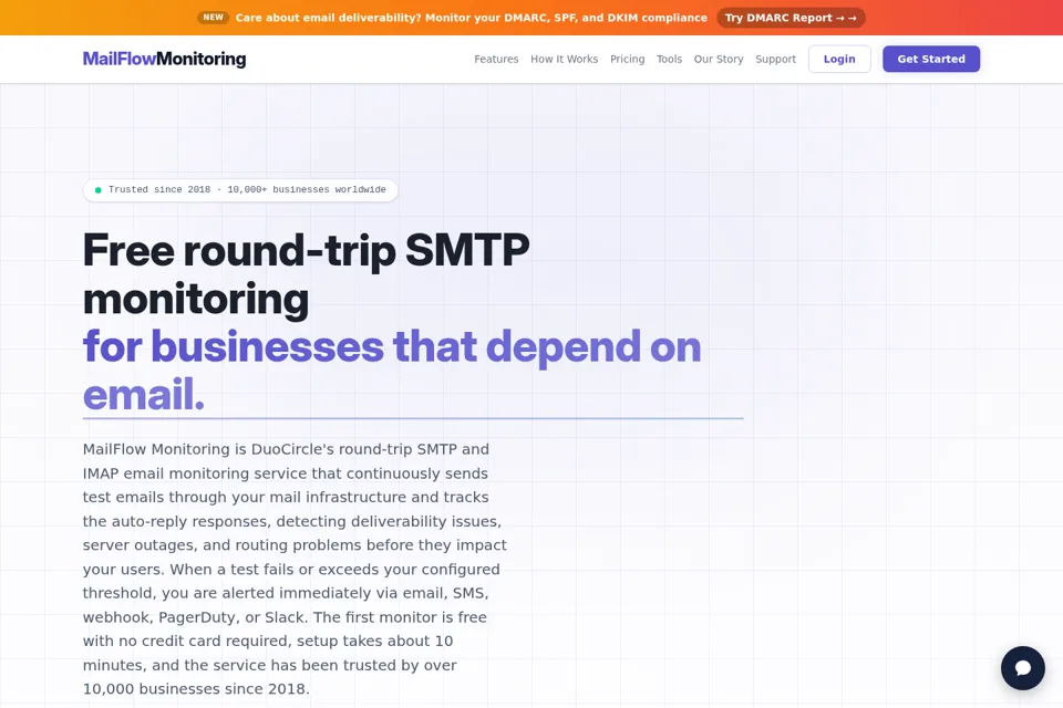 Aperçu de la landing page