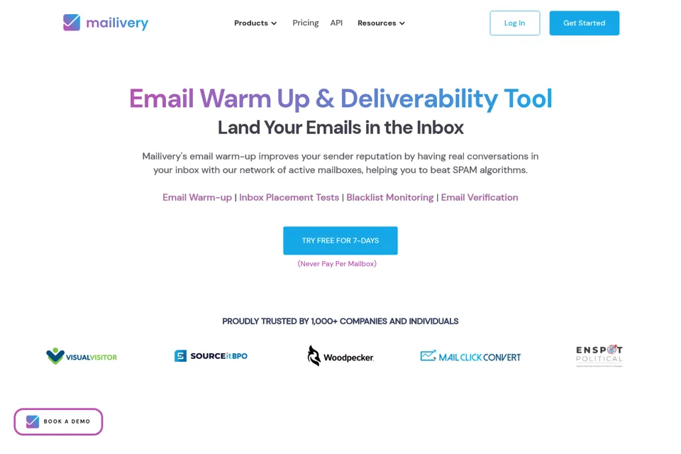 Aperçu de la landing page