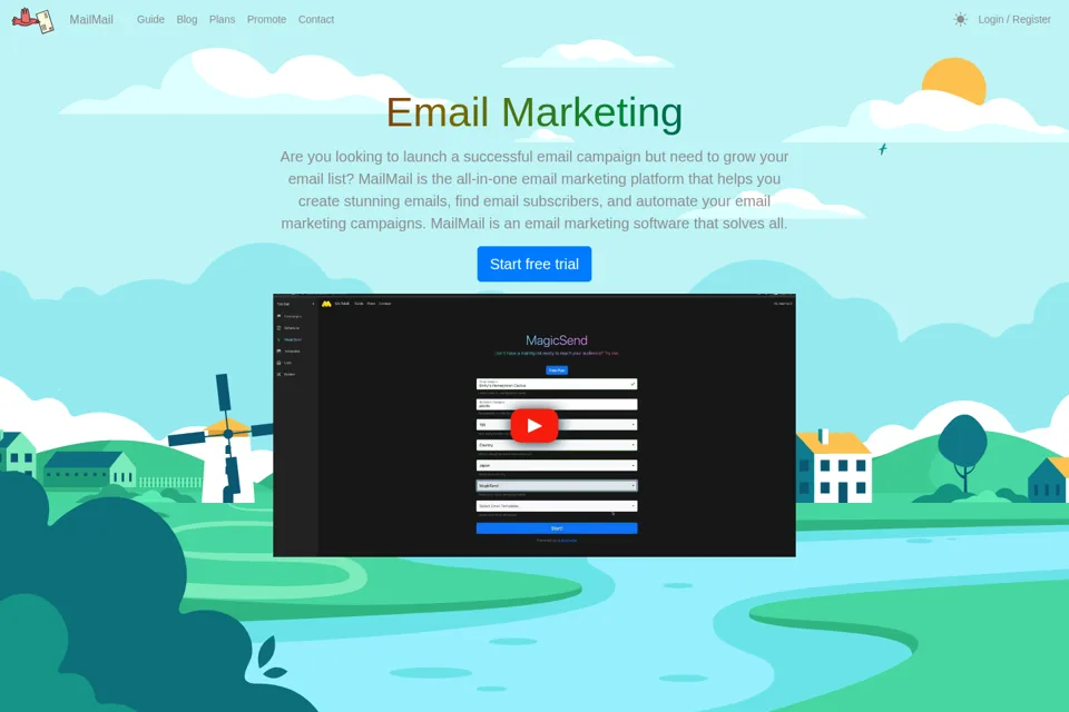 Landing page preview