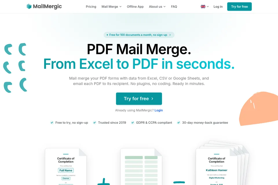 Landing page preview