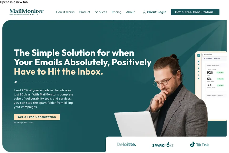 Landing page preview