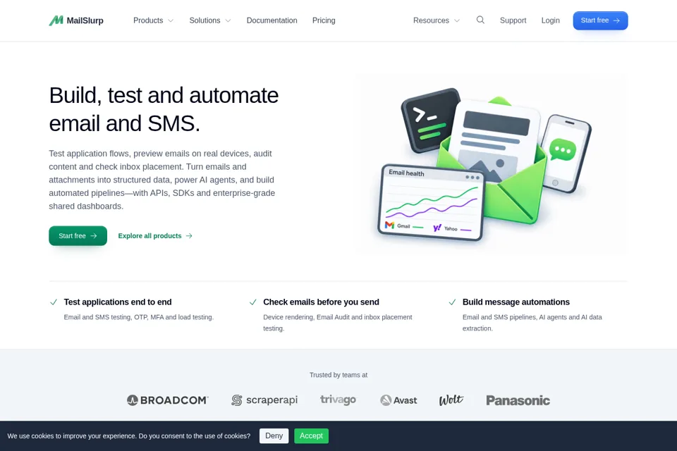 Aperçu de la landing page