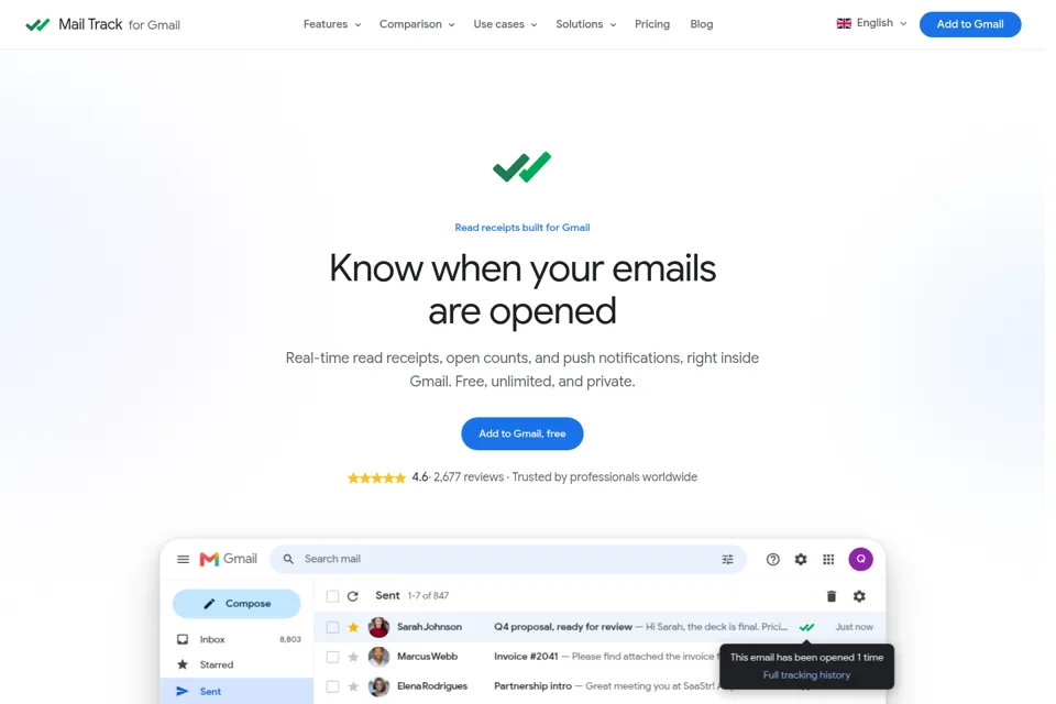 Aperçu de la landing page