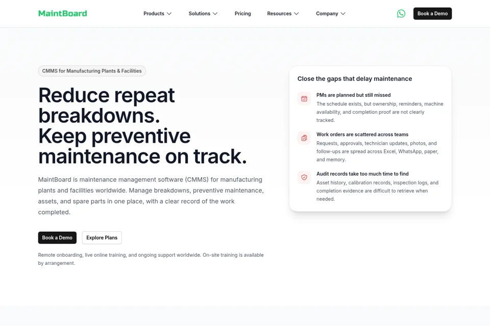 Aperçu de la landing page