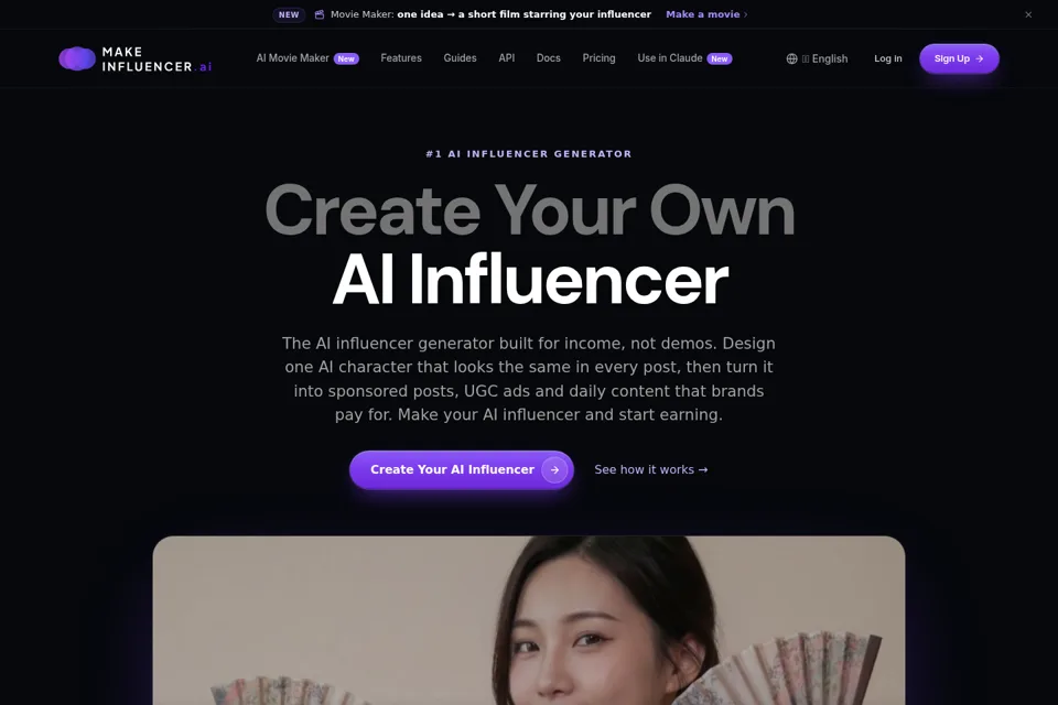 Aperçu de la landing page