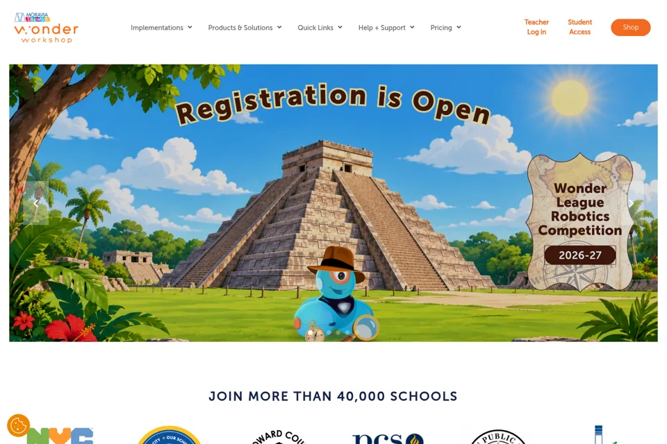 Aperçu de la landing page