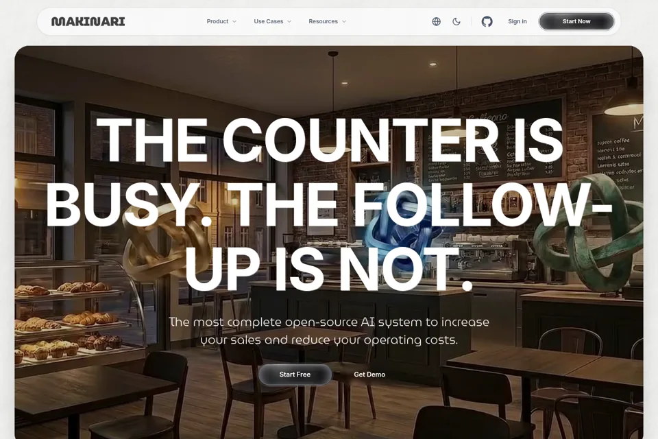 Aperçu de la landing page