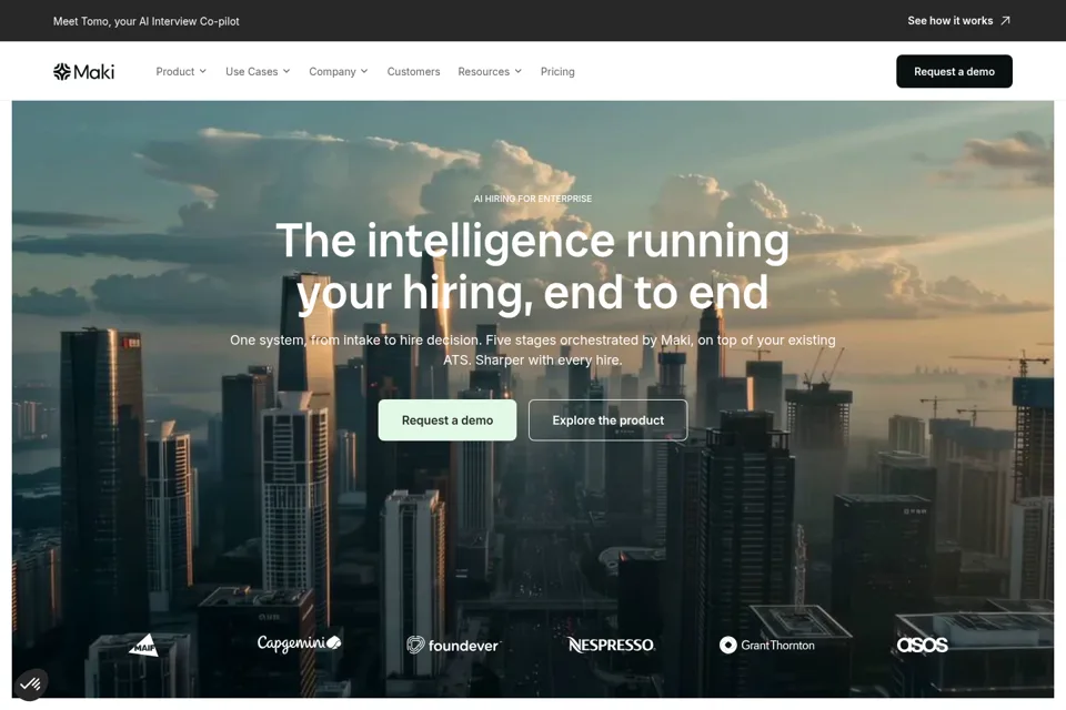 Aperçu de la landing page