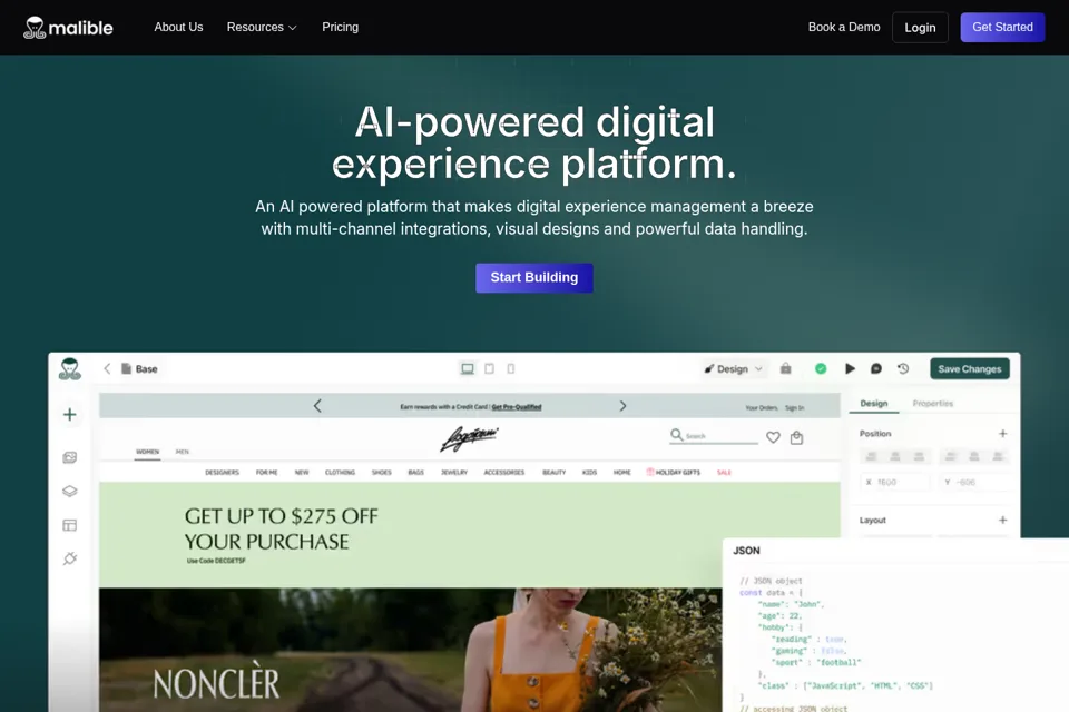 Landing page preview