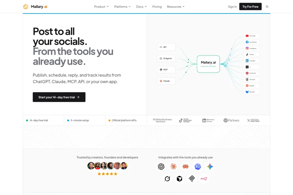 Aperçu de la landing page