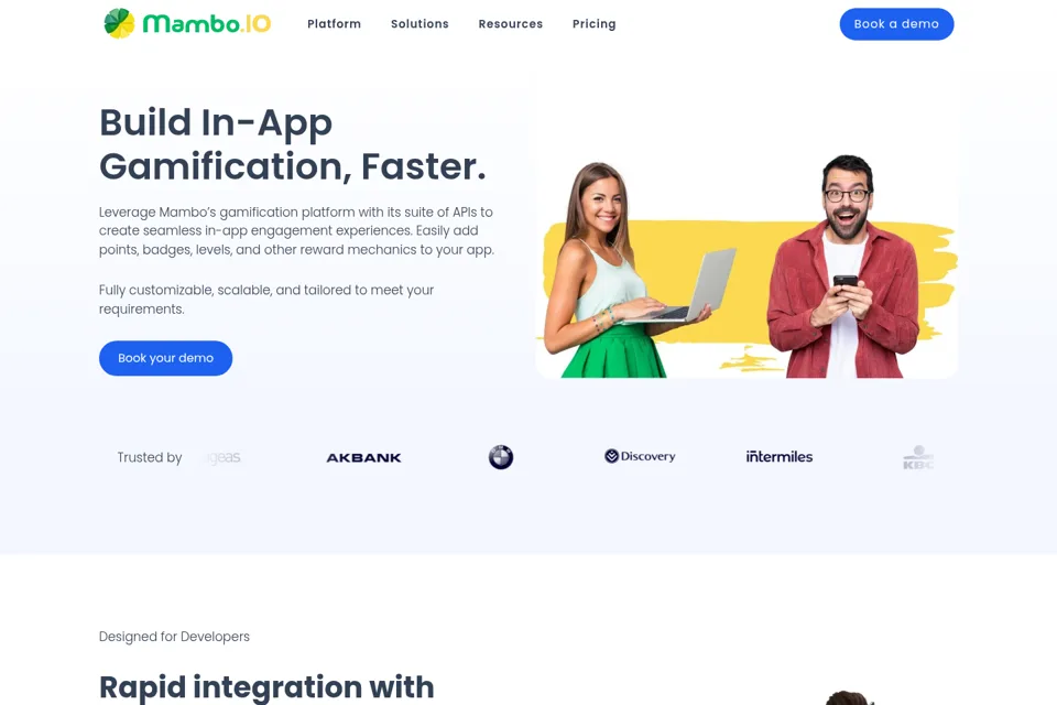 Aperçu de la landing page