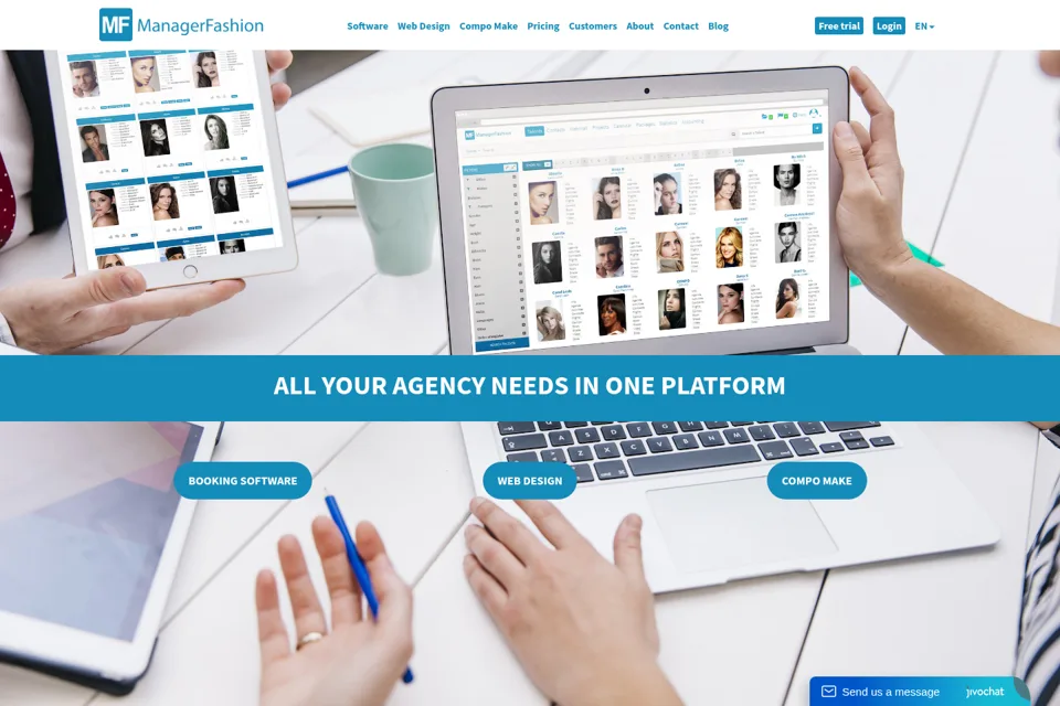 Aperçu de la landing page