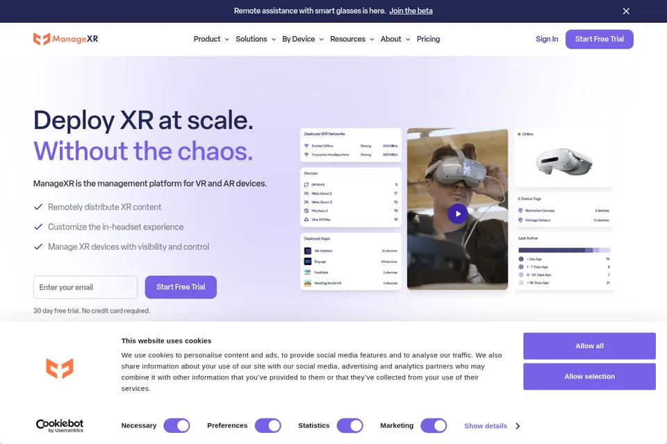 Aperçu de la landing page
