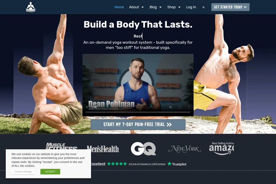 Aperçu de la landing page