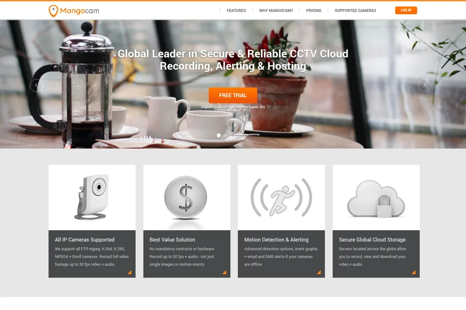 Aperçu de la landing page