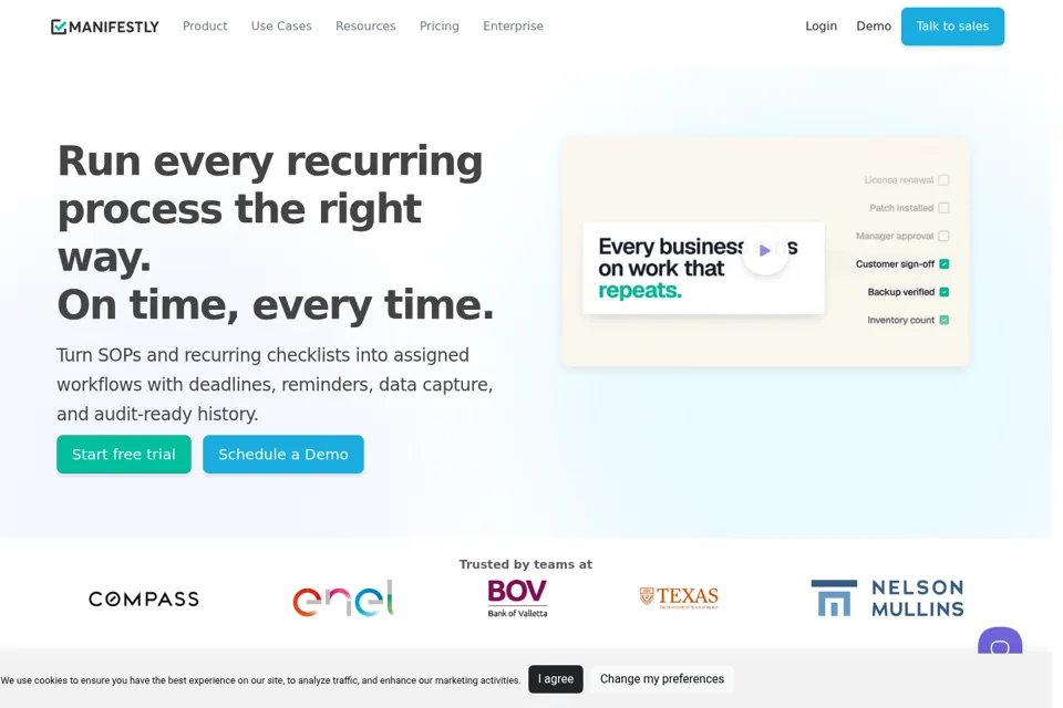 Aperçu de la landing page