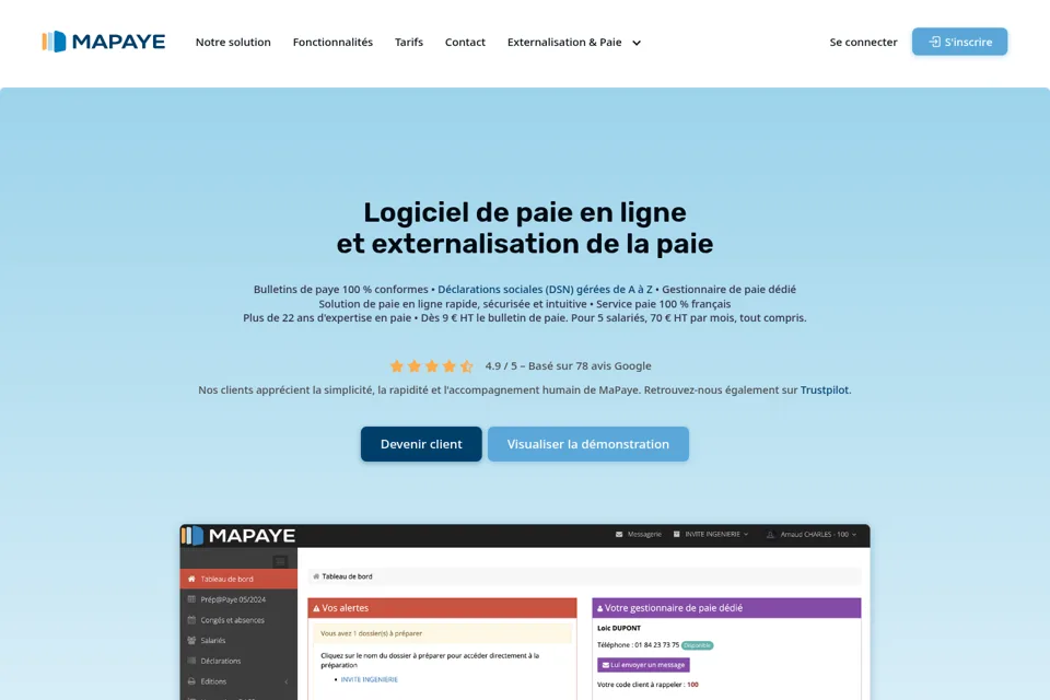 Landing page preview