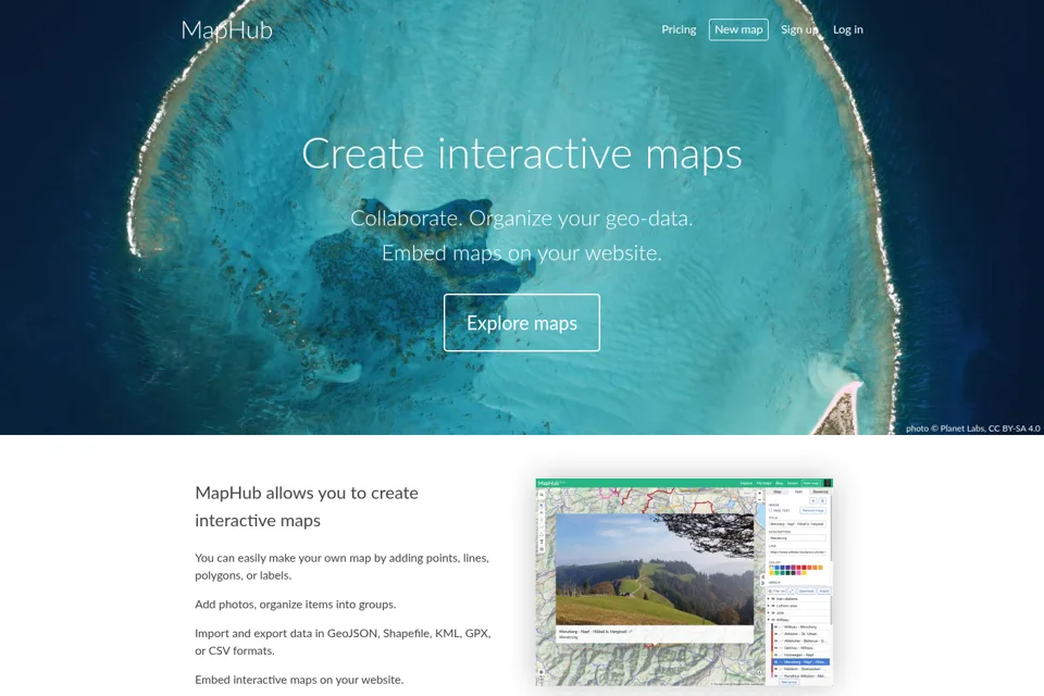 Aperçu de la landing page
