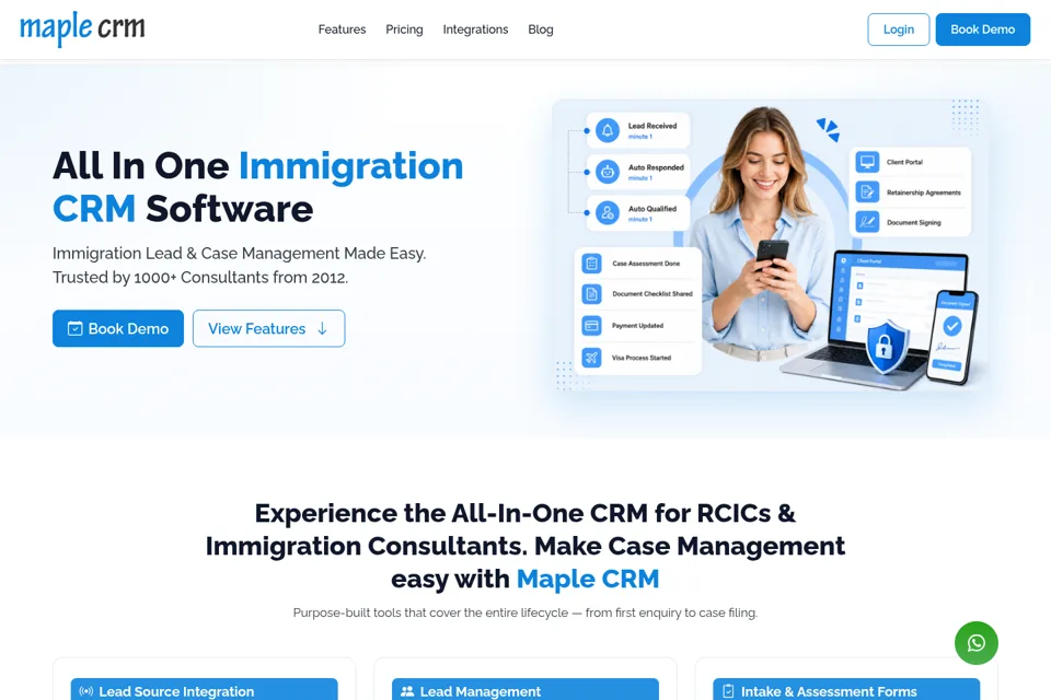 Aperçu de la landing page